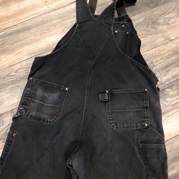 Carhartt Black Double Knee Overalls 42 x 34 Semi Distressed. 
great look - Picture 11 of 11